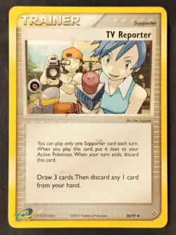 TV Reporter 88/97 (E-series) Vintage Pokemon Trainer Dragon Regular, 2003 •MP - Image 1