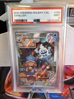 2025 POKEMON HOLIDAY CALENDAR #190 VANILLISH PSA 9 - Image 1