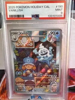 2025 POKEMON HOLIDAY CALENDAR #190 VANILLISH PSA 9 - Image 2