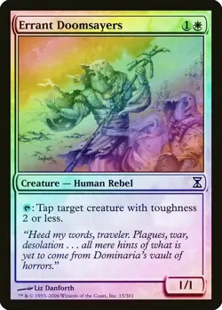 Errant Doomsayers FOIL Time Spiral NM White Common MAGIC MTG - Image 1