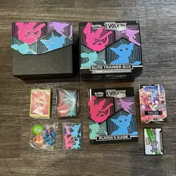 Pokemon Evolving Skies EMPTY Elite Trainer Box (ETB) No Packs, Has Extras - Image 1