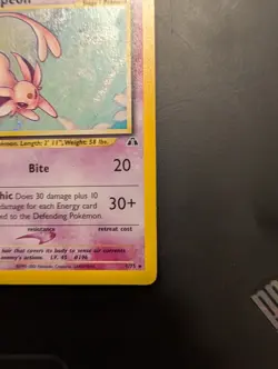 Espeon 1/75 Neo Discovery Vintage Holo FART Swirl Pokemon - WOTC CLEAN FRONT - Image 3