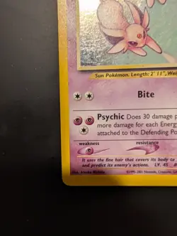 Espeon 1/75 Neo Discovery Vintage Holo FART Swirl Pokemon - WOTC CLEAN FRONT - Image 4