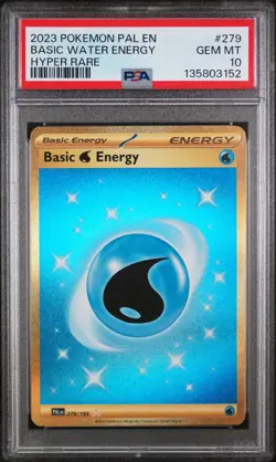 Pokemon Paldea Evolved Basic Water Energy 279 PSA 10 - Image 1