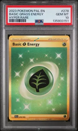 Pokemon Paldea Evolved Basic Grass Energy 278 PSA 10 - Image 1