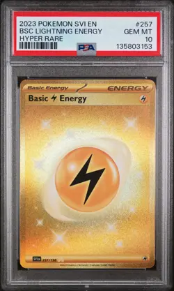 Pokemon Scarlet & Violet Basic Lightning Energy 257 PSA 10 - Image 1