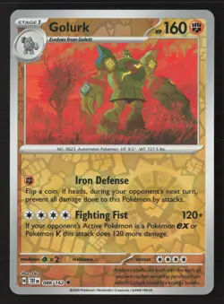 Golurk 088/162 Uncommon Temporal Forces Pokemon Reverse Holo Near Mint - Image 1