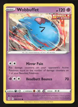 Wobbuffet 066/203 Common Evolving Skies Pokemon Near Mint - Image 1