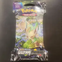 Pokemon TCG Sun & Moon Ultra Prism sleeved booster pack SEALED - Leafeon Art - Image 1