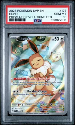 2025 POKEMON SVP EN-SV BLACK STAR PROMO #173 EEVEE PSA 10 - Image 1