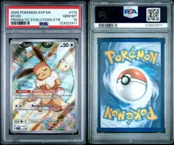 2025 POKEMON SVP EN-SV BLACK STAR PROMO #173 EEVEE PSA 10 - Image 3