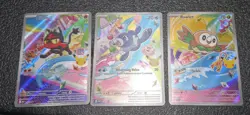 Pokemon First Partners Series 1 Alola Starters Illustration Rares - Image 1