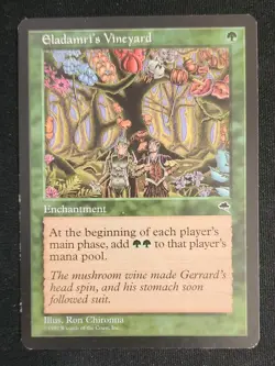 MTG Eladamri's Vineyard - Tempest - Rare - Lightly Played - Image 1
