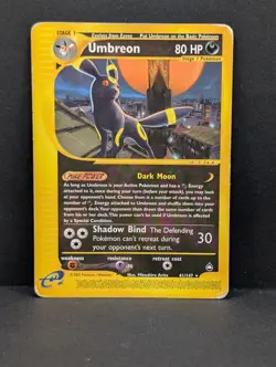 Umbreon 041/147 Aquapolis Non-Holo Ultra Rare Pokemon TCG Nintendo Eevee MP - Image 1