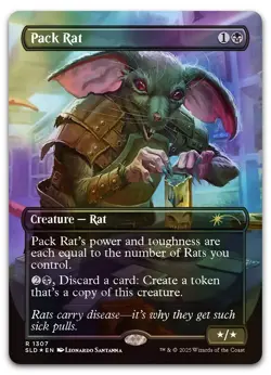 Pack Rat (1307) (Rainbow Foil) #1307 (NM) Secret Lair Drop SLD Magic MTG - Image 1