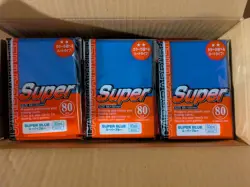 KMC Card Barrier Super Blue Sleeves Case 30 packs of 80 2400 Sleeves - Image 1
