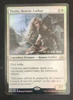 MTG Thalia, Heretic Cathar - Prerelease Cards - Rare Foil - Near Mint - Image 1