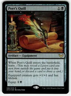 MTG Poet's Quill Strixhaven: School of Mages 082/275 Foil NM - Image 1