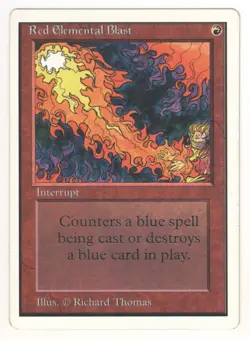 MTG 1x RED ELEMENTAL BLAST Red Unlimited Edition Magic: The Gathering Common x1 - Image 1