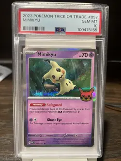 2023 PSA 10 Pokemon Mimikyu 097/193 Trick Or Trade Halloween Rare Holo - Image 1