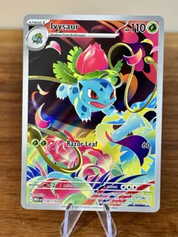 Pokemon TCG Ivysaur 134/132 Me01: Mega Evolution Rare Holo NM - Image 1