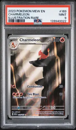 2023 POKEMON MEW EN-151 ILLUSTRATION RARE #169 CHARMELEON PSA 9 - Image 1