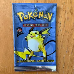 Pokemon Base Set 2 Booster Pack Wrapper - Raichu Art - Image 1