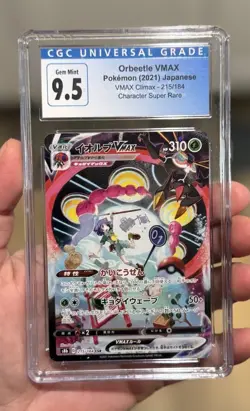 CGC 10 Cgc 9.5 Old Label Orbeetle VMAX 215/184 Pokemon Japanese CSR VMAX Climax - Image 1