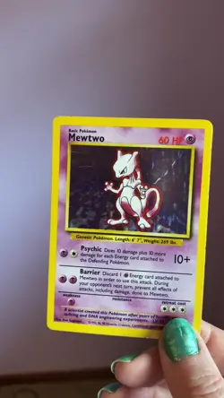 Mewtwo 10/102 Unlimited Base Set Holo LP Rare WOTC Pokemon TCG Vintage Single - Image 2