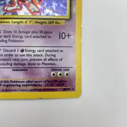 Mewtwo 10/102 Unlimited Base Set Holo LP Rare WOTC Pokemon TCG Vintage Single - Image 5