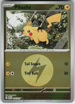 Pikachu (Energy Symbol Pattern) 055/217 Ascended Heroes Pokemon Reverse Holo NM - Image 1