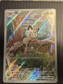 Pokemon TCG Meowth 106/094 - MINT Phantasmal Flames Holo Illustration Rare - Image 1