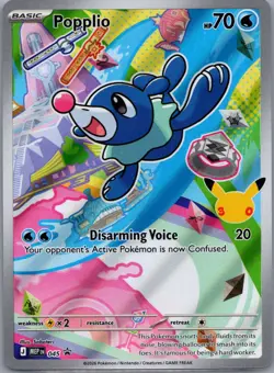 Pokemon TCG - First Partners Pack Promo Popplio MEP 045 Holo - Image 1