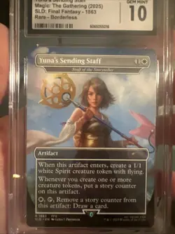 MTG x FINAL FANTASY SECRET LAIR - YUNA'S SENDING STAFF #1863 CGC 10 - Image 3