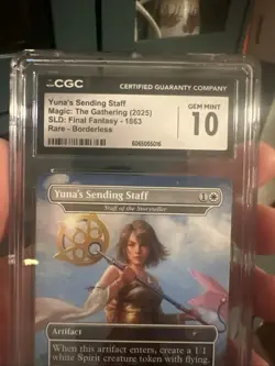 MTG x FINAL FANTASY SECRET LAIR - YUNA'S SENDING STAFF #1863 CGC 10 - Image 4