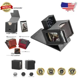 Faux Leather MTG Deck Box with Easy Access Design & Card Holder - Image 1