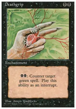 Deathgrip - Light Play MTG 4th Edition - Image 1