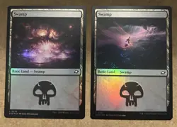 x2 Foil* Swamp - Edge of Eternities (EOE) Land 271 272 - NM MTG - Image 1