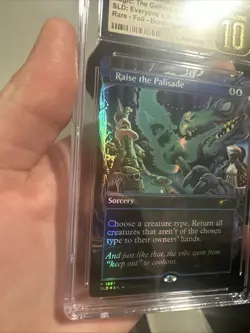 Raise the Palisade ✨ Borderless Double Rainbow FOIL MTG SLD CGC Pristine 10 Pop1 - Image 3