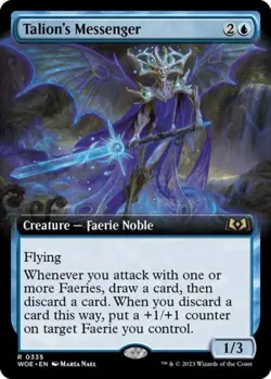 Talion's Messenger (Extended Art) -Foil Near Mint MTG Wilds of Eldraine - Image 1