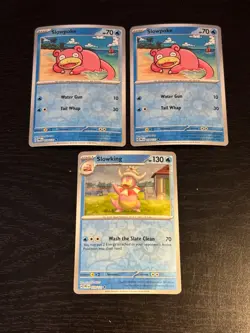 Slowpoke Slowking Reverse Holos Prismatic Evolutions English Pokemon Cards - Image 1