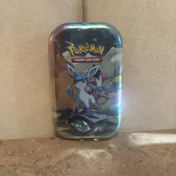 Pokemon TCG: Scartlet & Violet Prismatic Evolutions Mini Tin Glaceon New/Sealed - Image 1