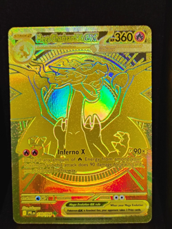 Pokemon Mega Charizard x Ex 130/094 Gold Phantasmal Flames NM - Image 1