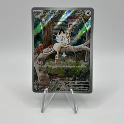 Pokemon Meowth 106/094 Me02: Phantasmal Flames Illustration Rare Holo 70 HP - Image 1