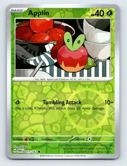 2024 Pokemon Twilight Masquerade 017/167 Applin Common Reverse Holo - Image 1