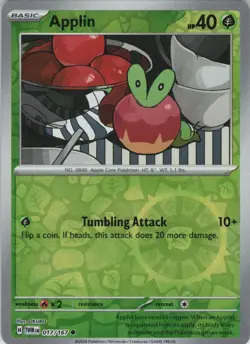 Applin 017/167 Common Twilight Masquerade Pokemon Reverse Holo Near Mint - Image 1