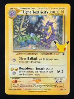Light Toxtricity SWSH137 Black Star Promos Stamped Celebrations Holo Pokemon NM - Image 1