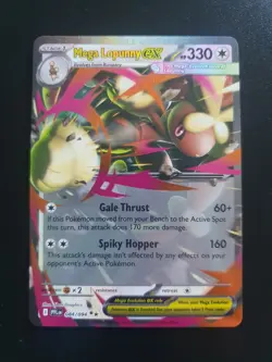 Pokemon TCG Mega Lopunny EX 084/094 Phantasmal Flames Mega Evolution Holo 2xRare - Image 2