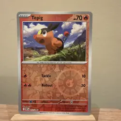 011/086 TEPIG REVERSE HOLO WHITE FLARE POKEMON CARD - Image 1
