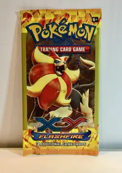 Pokemon Flashfire 3 Card Mini Booster Pack Pyroar Art - New Sealed - Image 1